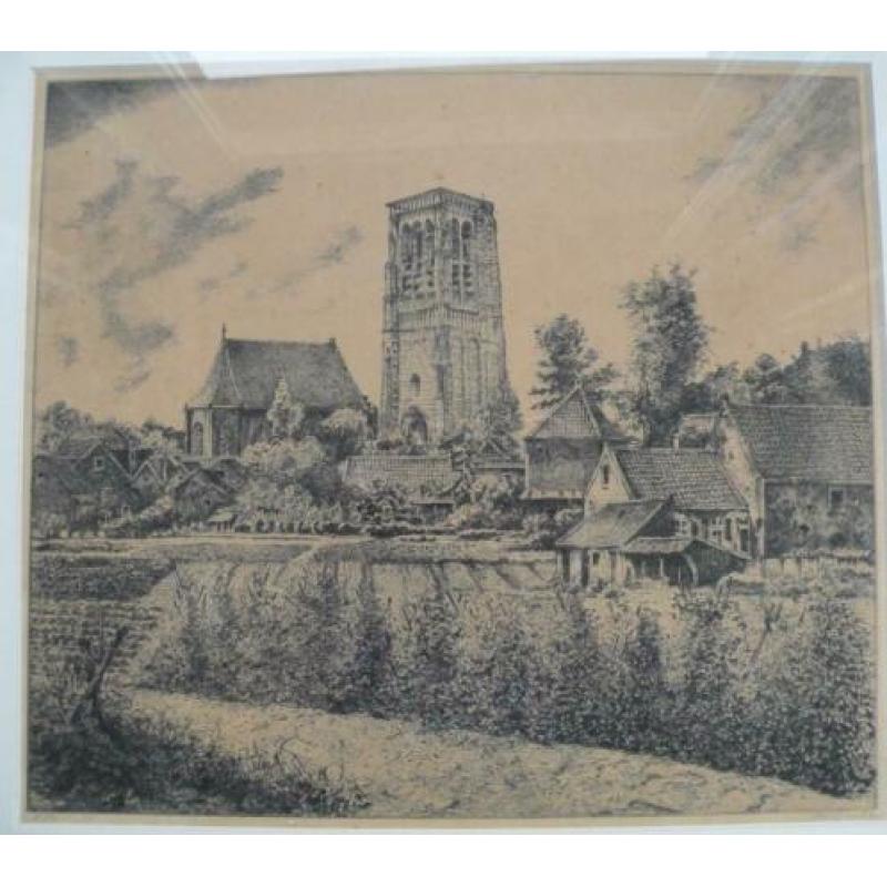 Gezicht op Vught Lambertuskerk Kunstenaar: Willem v. Leusden