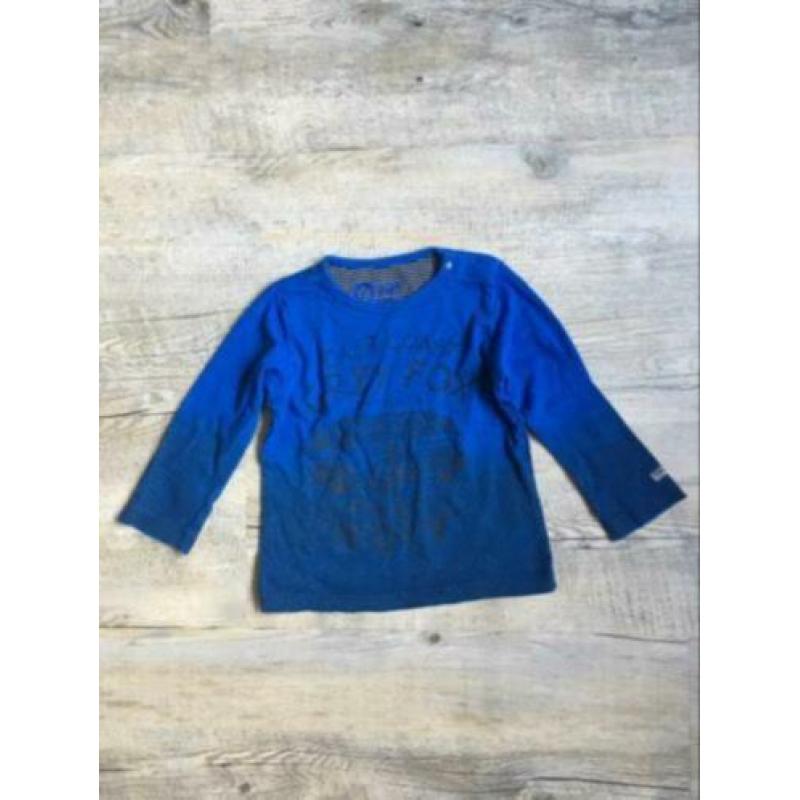 Super gaaf blauw shirtje van Tumble 'N Dry, maat 80, ZGAN!