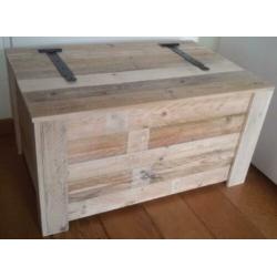 NIEUWE houten kist 85x55,5 cm, 45 cm hoog