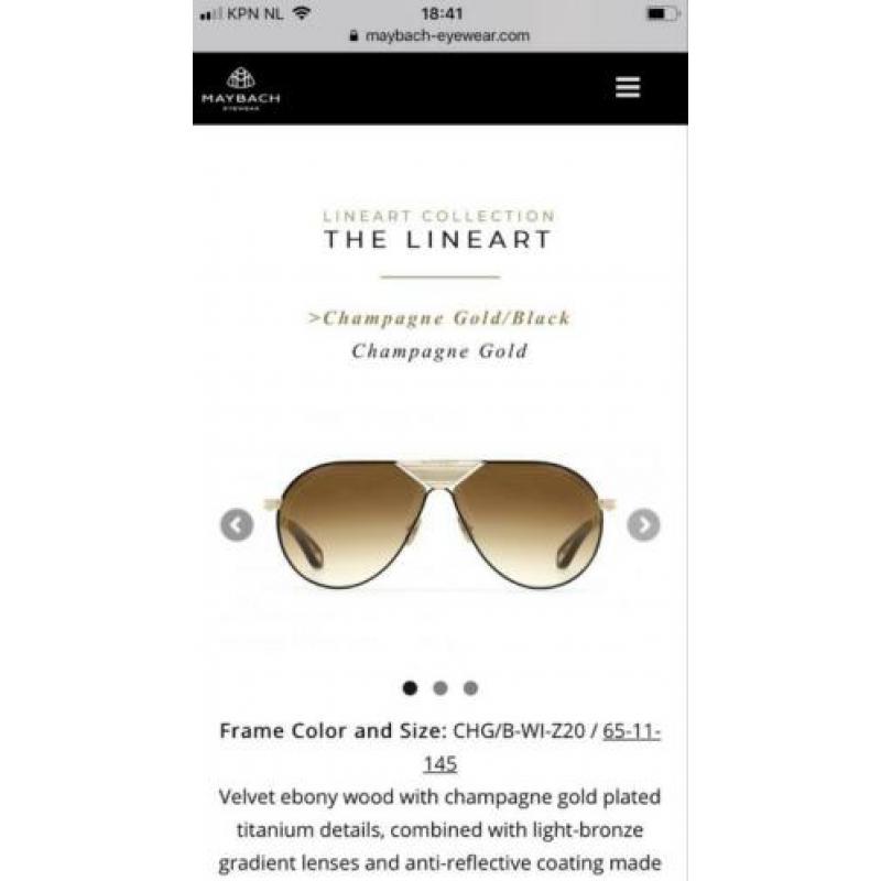 Maybach zonnebril the lineart (Cartier, Dita, Louis Vuitton)