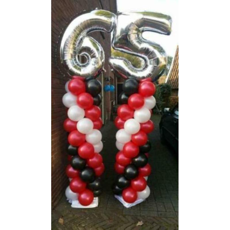 Ballonpilaar met foliecijfers- Ballonnenhurennl Hengelo