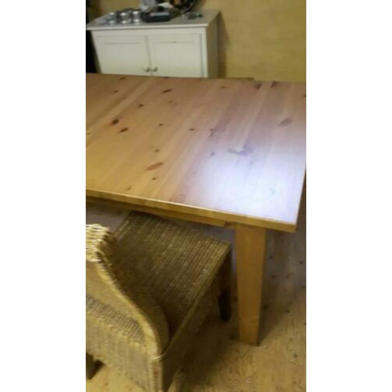 Eikenhout salon en eettafel