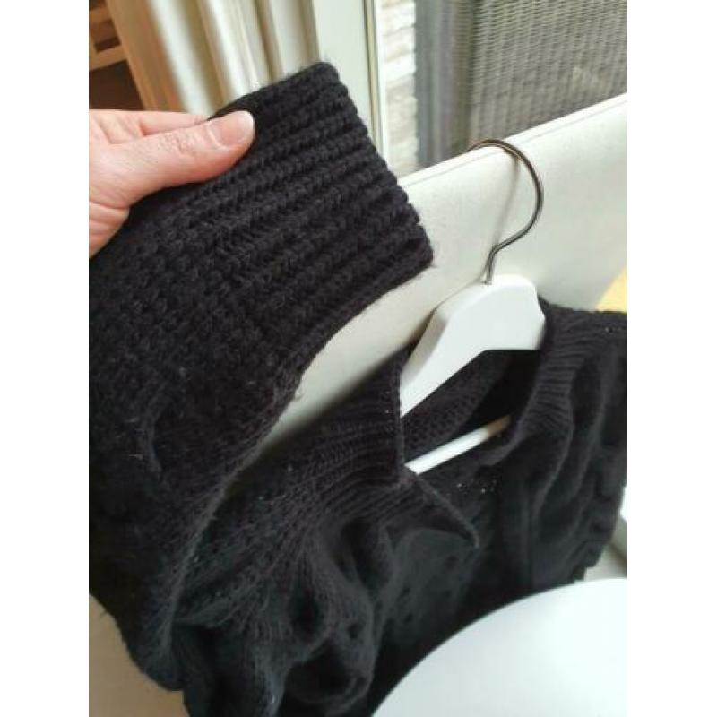 Mooi lang vest, zwart, maat S/M