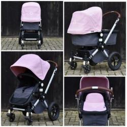 Bugaboo Cameleon roze kinderwagencombinatie + toebehoren