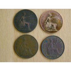Engeland - One Penny - 1897 - 1901 - 1934 - 1945