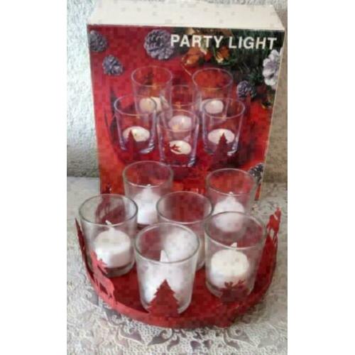 kerst party light rode rendieren kerstboom