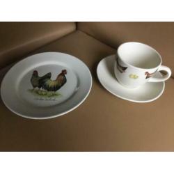Servies kip haan Jet ter Steege