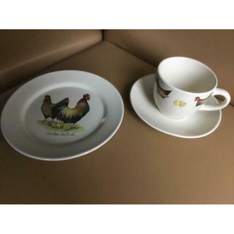 Servies kip haan Jet ter Steege
