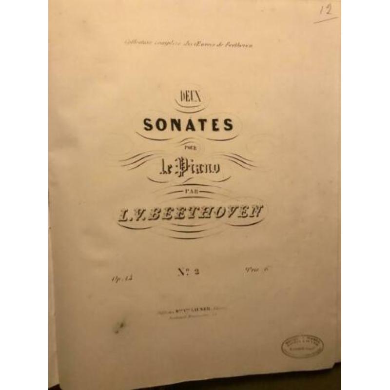 Beethoven;Pianosonates, ca.1840. Op.2,7, 10,13,14,22,26,27.