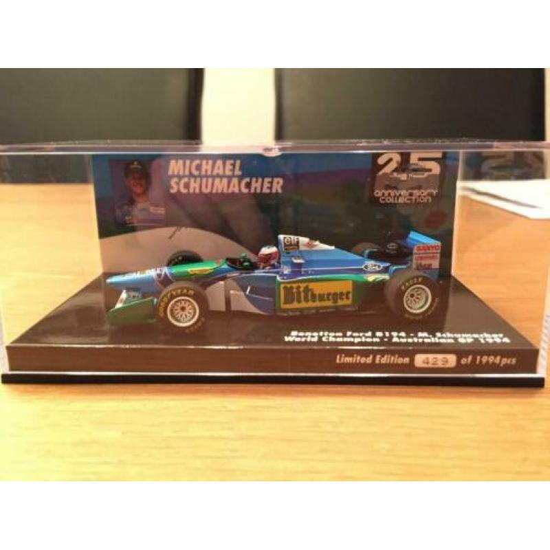 Diverse Minichamps modellen 1:43 Red Bull - Benetton