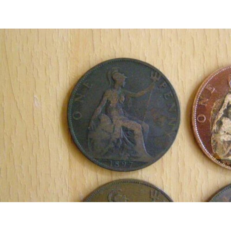 Engeland - One Penny - 1897 - 1901 - 1934 - 1945