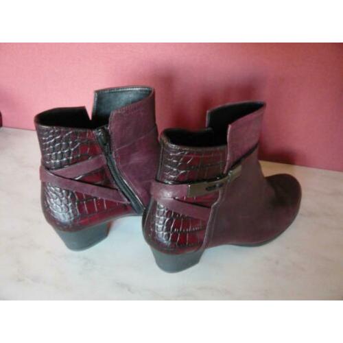 Gabor enkel laars bordeaux met krokodilprint zgan mt 6 39 De