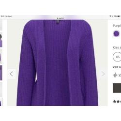 Esprit twinset in mooie kleur paars in maat L/XL.