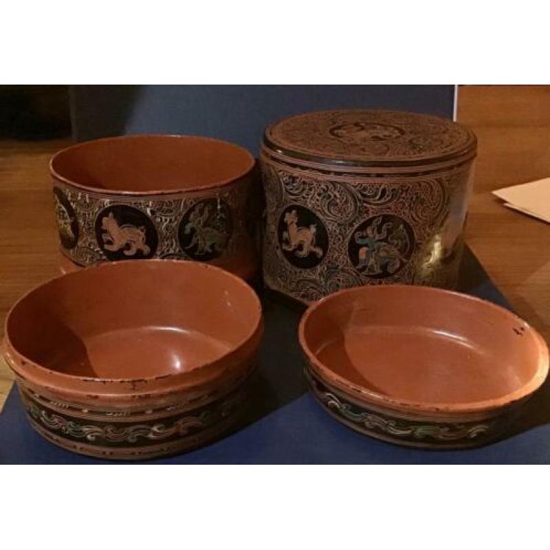 Vintage lakdoos uit birma burma Myanmar pan-yun betel nut