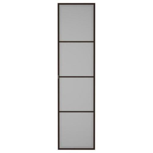 Ikea pax kastdeuren 50x200 kastdeur glas met bruin zwart