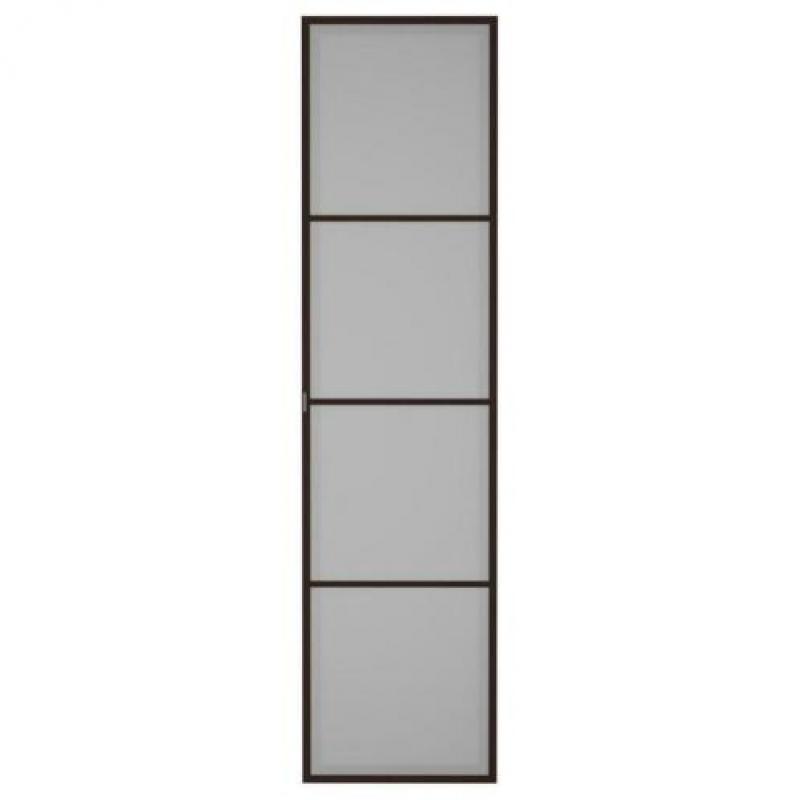 Ikea pax kastdeuren 50x200 kastdeur glas met bruin zwart