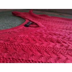 Roze en groen ajour top van King Louia maat m