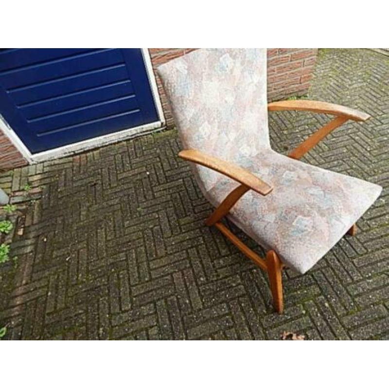 Leuke Retro Stoel - webe brocante eiken gelderland Vintage