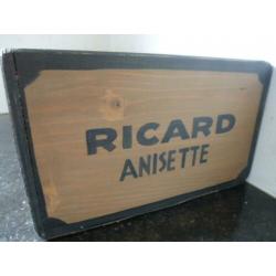 Mooie houten kist/krat/Ricard/Pastis/Frans/vintage/reclame
