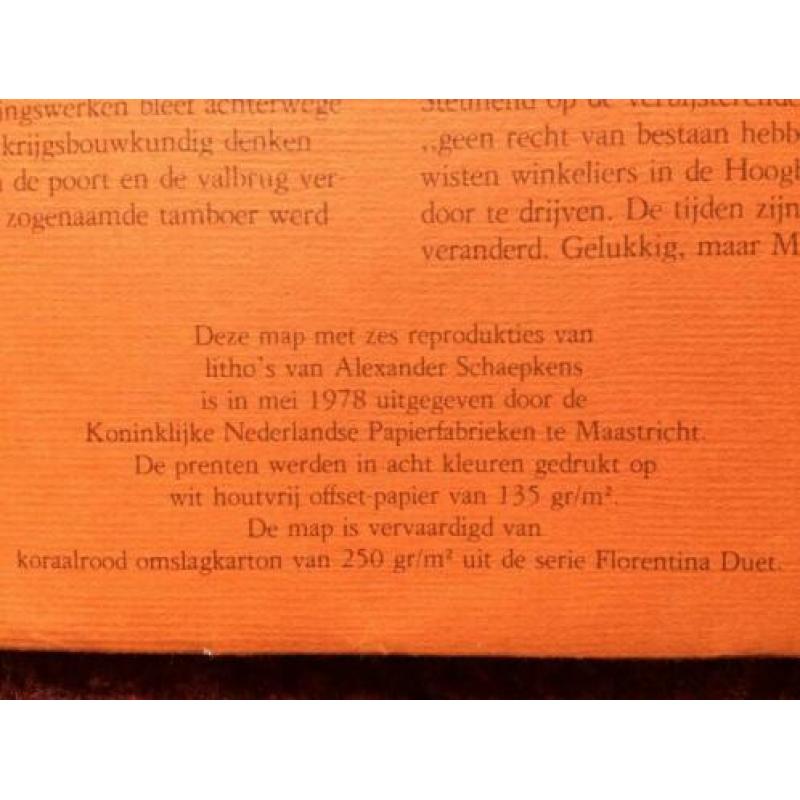 6 Maastrichtse prenten van Alexander Schaepkens