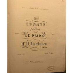 Beethoven;Pianosonates, ca.1840. Op.2,7, 10,13,14,22,26,27.