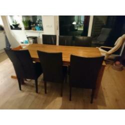 Eettafel teak 180x90