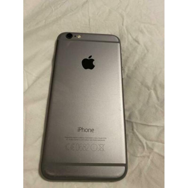 IPhone 6, kleur space grey, 16 G, batterij conditie 91%
