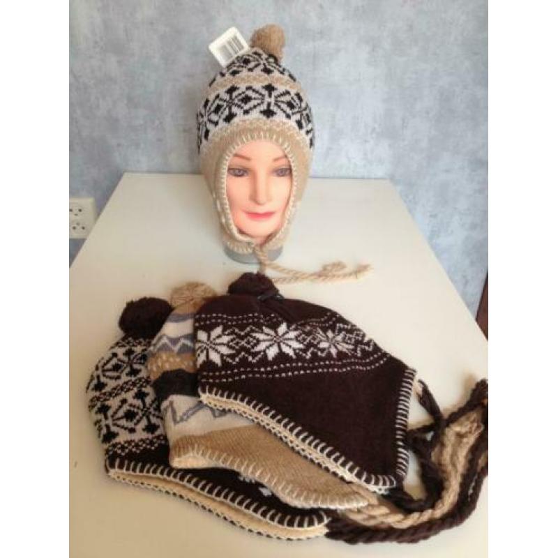 zwart-wit+grijs-wit+bruin-wit+beige-wit WINTER MUTS nieuw