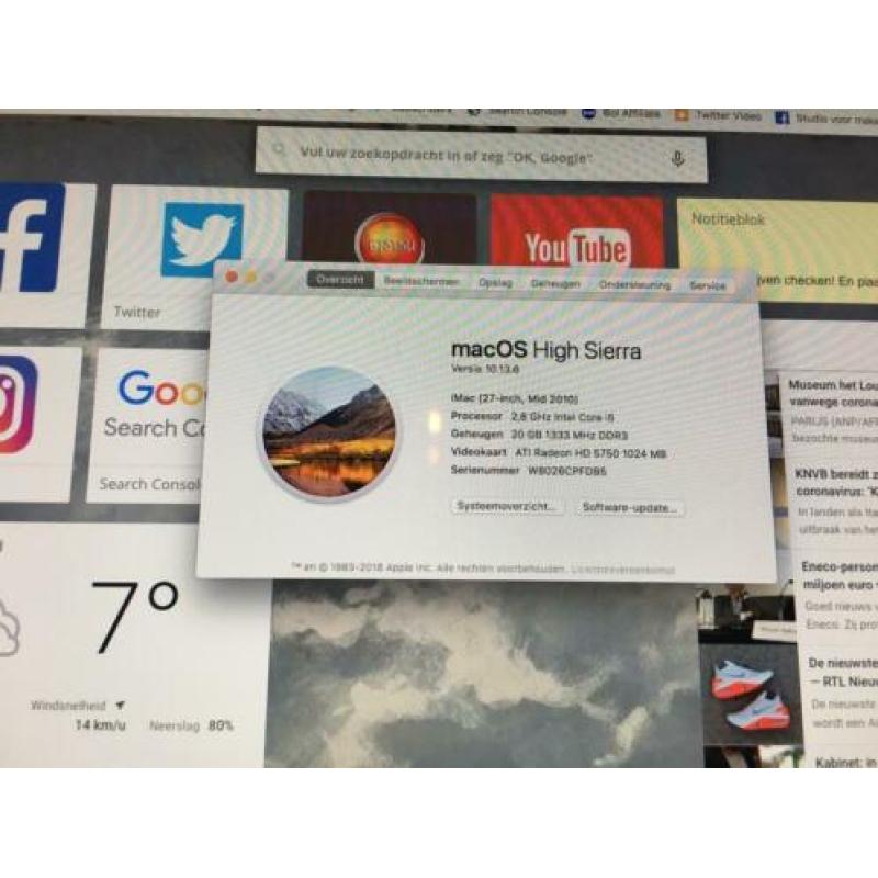 iMac 27 inch MID 2010 | i5 processor | SSD | 20GB RAM