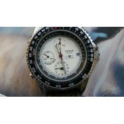 Vintage Yema Flygraf chronograph Zeldzame Montre de Pilote u