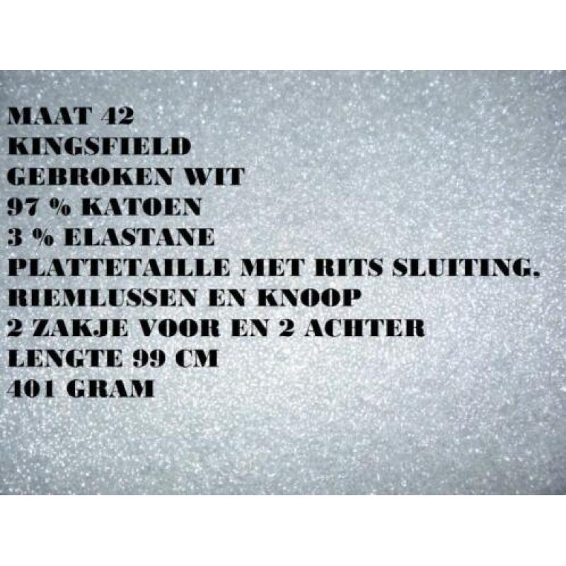 Maat 42 - diverse broeken van kingsfield, liv, setterlady