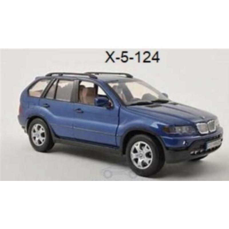 NIEUW 1:24 BMW X5 in de Kleur Blauw modelauto
