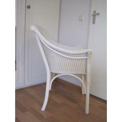 In prijs verlaagd: offwhite Lloyd Loom fauteuil incl. kussen