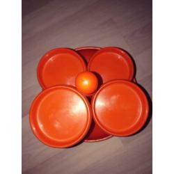 Snack toren schaal oranje Emsa vintage retro