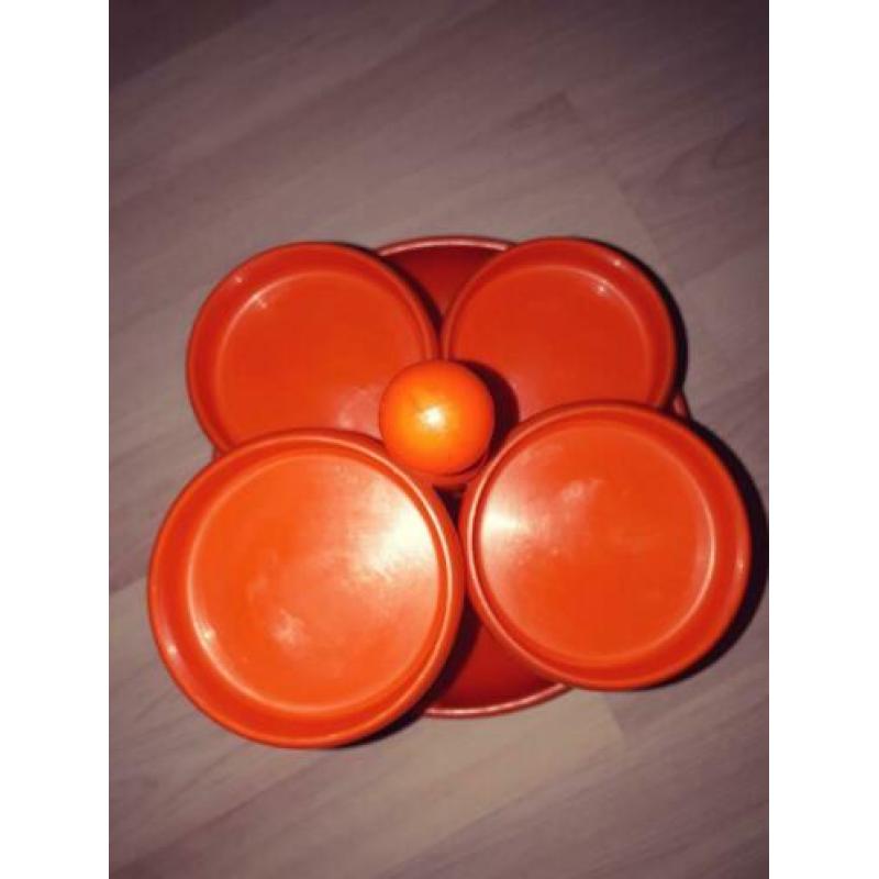 Snack toren schaal oranje Emsa vintage retro