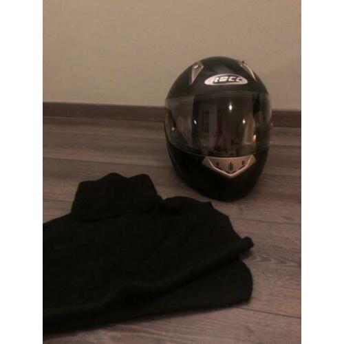 Rocc motorhelm maat M inclusief motorkol