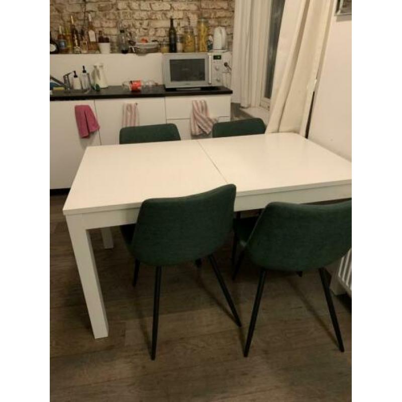 Witte Ikea uitschuifbare tafel