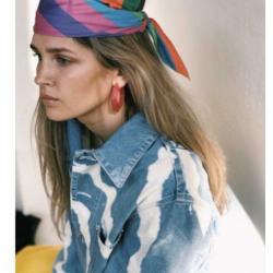 Anna Nina oorbellen zilver 925 nieuw paar blauw