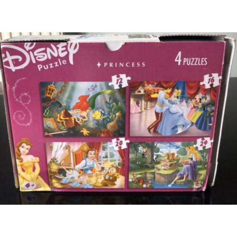 Disney Puzzels Princess (4 puzzels) Goed als nieuw!