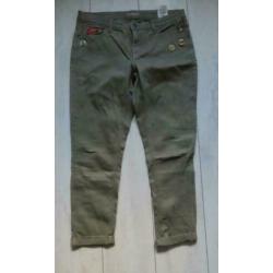 Cambio kaki broek Lily met buttons maat 40