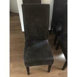 6 stoelen donker bruin