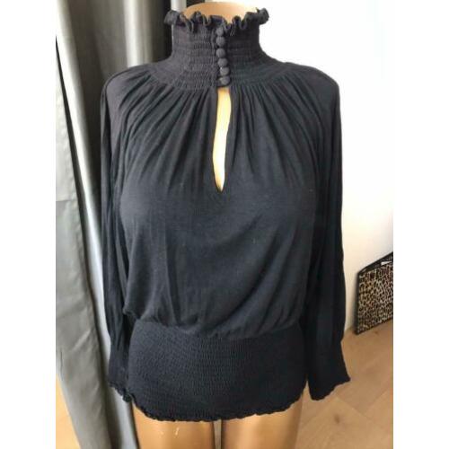 Bonbon zwart shirt lm met turtle nek small