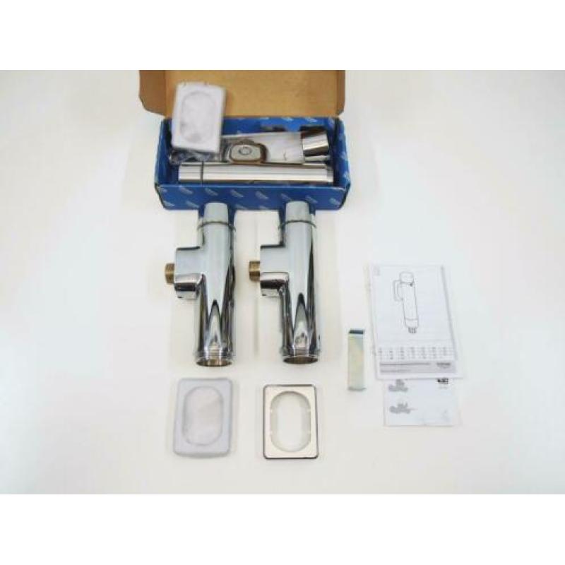 3 X Grohe Rondo toiletspoeler 3/4" met ingebouwde stopkraan