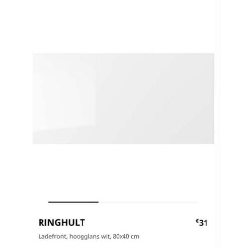 Ringhult Ikea keuken deur 80 x 40 nieuw