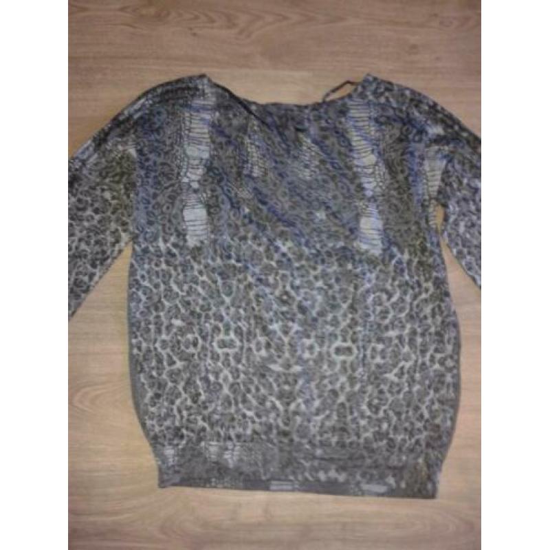 Nieuwe blauwe top van Geisha All over dierenprint Maat S