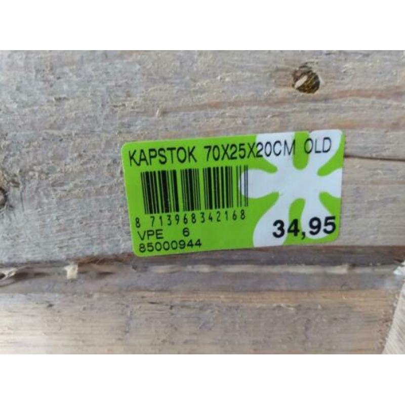 Kapstok steigerhout met 5 nagelen NIEUW