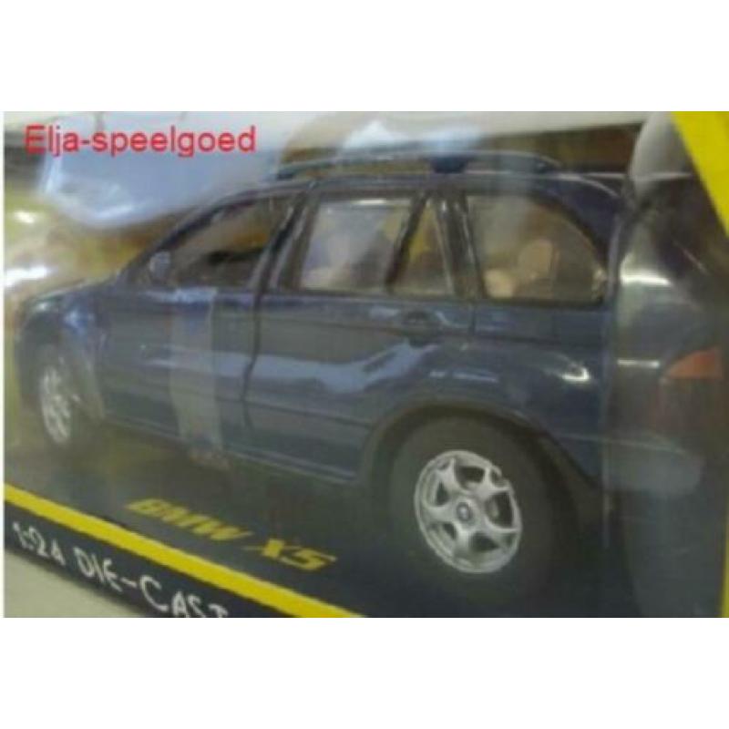 NIEUW 1:24 BMW X5 in de Kleur Blauw modelauto
