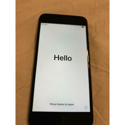 IPhone 6, kleur space grey, 16 G, batterij conditie 91%