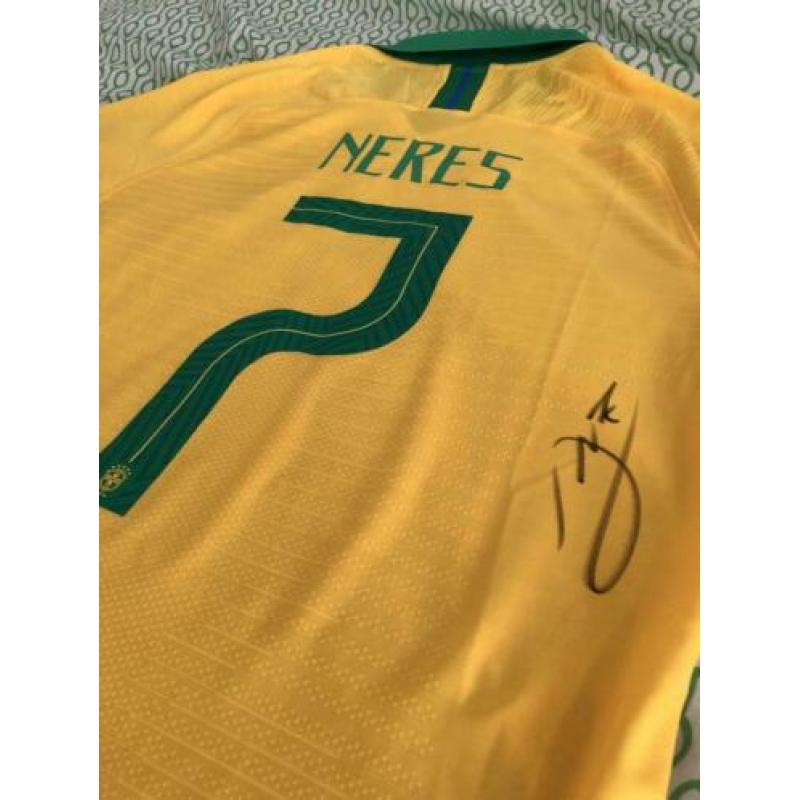 Brazilië shirt CBF gesigneerd Neres ajax afca