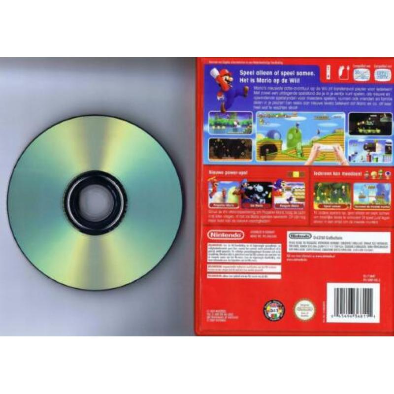 New Super Mario Bros Wii Nieuwstaat Krasvrij incl. boekjes